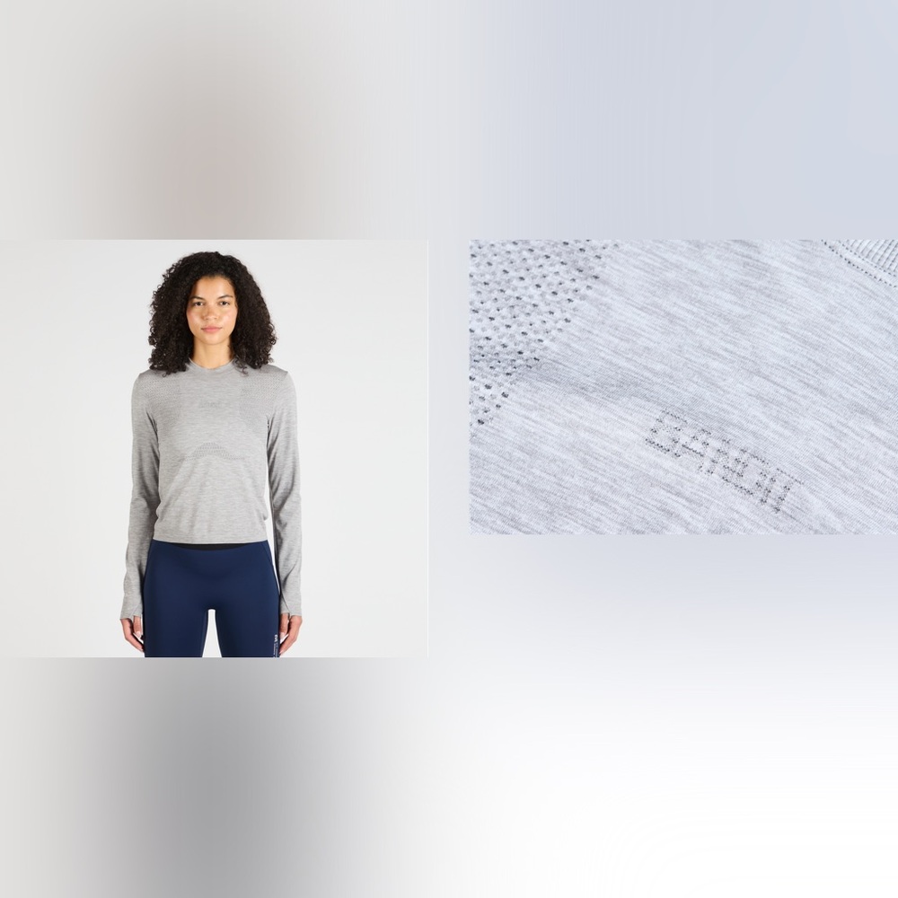 Gray Long Sleeve Women's Top - Picture 5 of 8